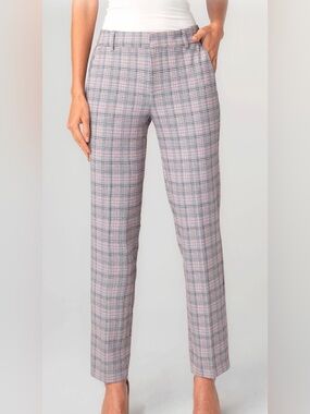 NWT Liverpool plaid straight-leg trousers, size 22W